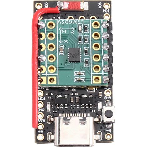Module LSM6DSV pré-soudé, carte de développement Promicro NRF52840, antenne et boutons pré-soudés pour Smol Slime (1/4)