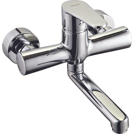 Rubinetto lavabo a parete Algeo, cromato (1/2)