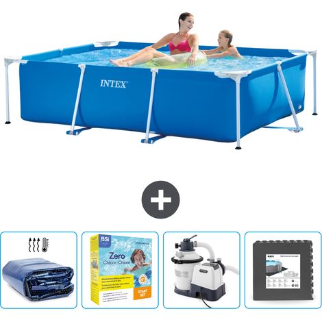 Intex Piscine Tubulaire Rectangulaire - 220x150x60 cm - 5-pièces SCB68 (1/5)