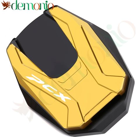(PCx-GOLD) Compatible avec les motos Honda PCX 160/150/125 (2010-2023) : béquille latérale en aluminium CNC, extension et coussinet. (1/4)