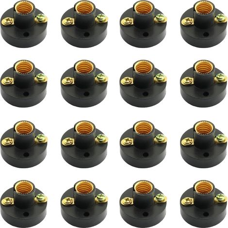 APEX 16pcs douilles E10 ulot à vis avec ampoules,supports en plastique noir en cuivre pour expériences scolaires,projets de bricolage (1/5)
