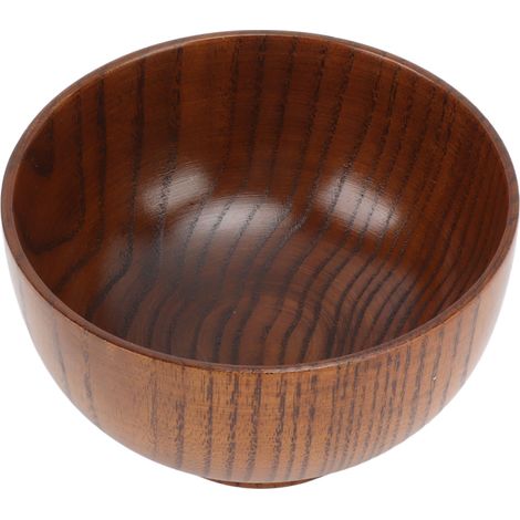 Handgefertigte Holzschale im japanischen Stil, ideal zum Servieren von Nudeln, Reis, Suppen und Salaten. (1/5)