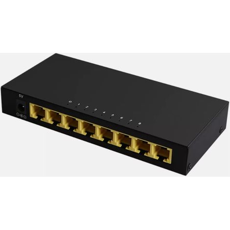 Switch Réseau Ethernet - 8 Ports Gigabit - Plug And Play - Indicateurs LED - Bureau (1/5)