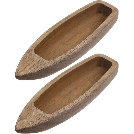 2 pièces Décoration de bateau en bois non fini Maquette de bateau en bois décorative (1/5)