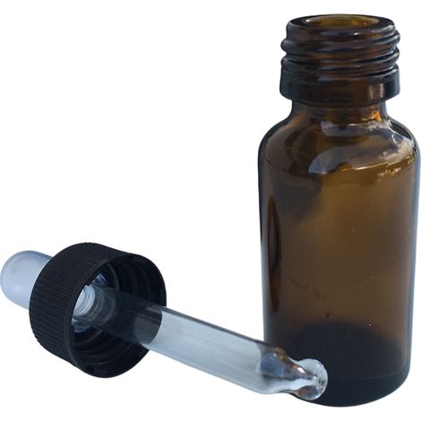 Bottiglietta in vetro scuro da 10 ml, completa di contagocce (confezione da 170 pz)