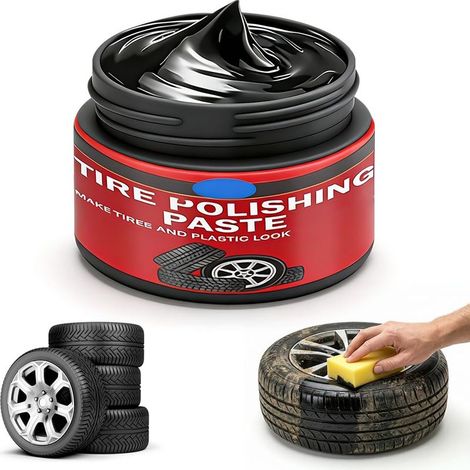Renovateur Plastique Voiture Extérieur, 2026 Nouveau Revitalisant Rénovateur De Garnitures, Brillant Pneu avec Éponge, Nettoyant Plastique Voiture Interieur Efface Rayure Voi ture pour Neufs (1PC) (1/5)
