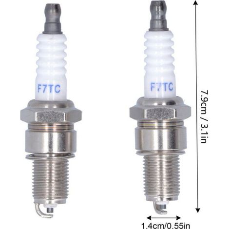 Lot 2 bougies d'allumage F6RTC pour tondeuse MTD Torch Engine (1/5)