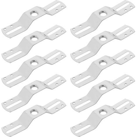 Kit de fixation au plafond en fer galvanisé argenté (10 pièces) – Installation facile des luminaires pour les maisons et autres lieux (1/5)