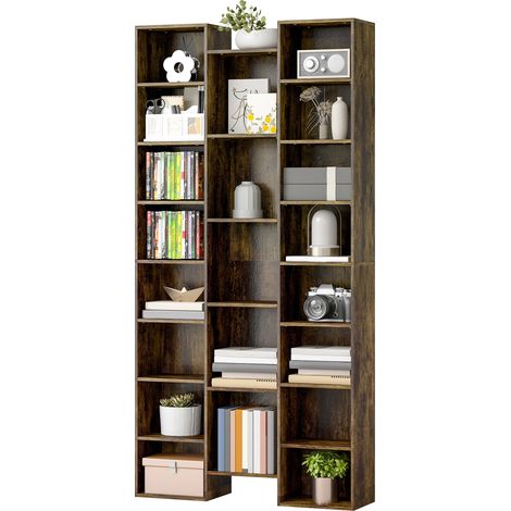 21Compartment Bookshelf Brown (1/5)