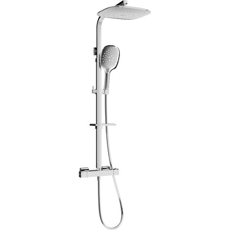 Mexen CQ22 set doccia esterno con soffione e miscelatore termostatico, cromato - 772502295-00 (1/2)
