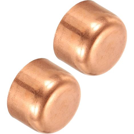 Capuchon de Tuyaux Cuivre 2pcs, Bouchons d'Extrémité Raccord, Embouts Tuyau pour Soudage Raccordements Plomberie Tube Climatisation, 19.07x17mm (Diametre x Hauteur) - 7/8 Inch (1/5)