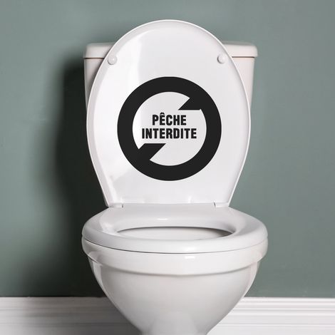 Sticker Mural - Pêche interdite - 10x10 cm - Noir (1/3)