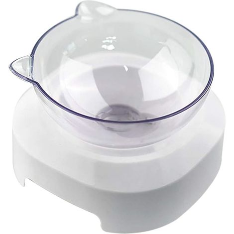 Bol pour Chat,Bol pour Chat Surélevé de Compagnie Plateforme inclinée à 15 ° Mangeoire pour Chat Hauteur réglable Dual Angle Parfait pour Les Chats et Les Petits Chiens (1 Bol)-Fei Yu