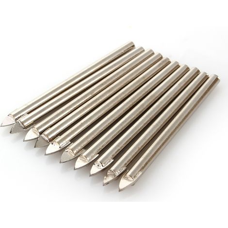 Foret pour carreaux de céramique, alliage de carbure de 6,8 cm de longueur, 10 pièces, solide et durable pour l'industrie du bâtiment