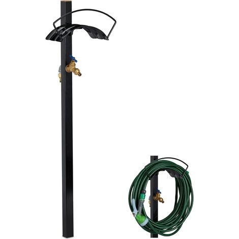 Grifo de jardin con soporte para manguera