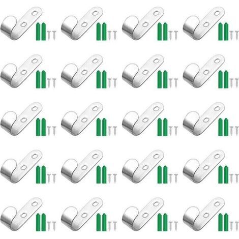 Packung mit 20 Planenhaken für Anhänger, 44 x 21 x 16 mm, Planenbefestigungen, Planenhaken für Anhänger, Zubehör für Autotransportanhänger (1/5)