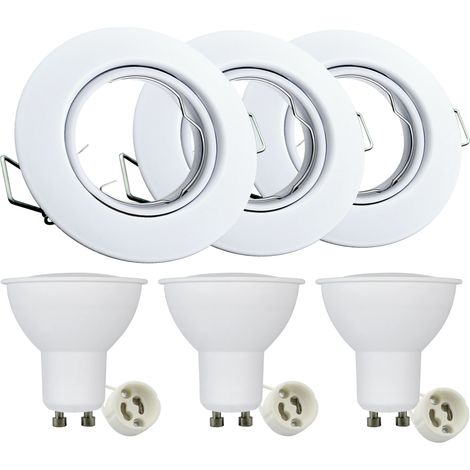 Polux OLIN 306210 set 3 faretti incasso bianchi GU10 (1/5)