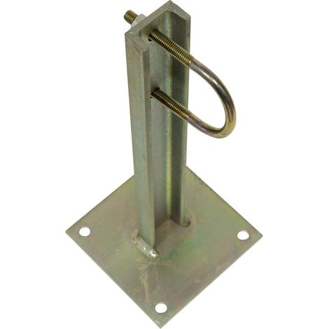Support mât U vissable 300mm galvanisé RPR