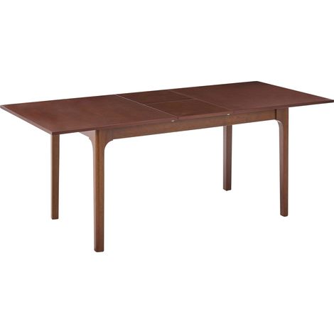 Tavolo da pranzo allungabile 160/200 x 90 cm impiallacciato in legno di frassino scuro Delmas