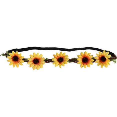 Accessoires pour cheveux fleuris, bandeau fleuri, couronne de fleurs, serre-tête fleuri, couronne de fleurs-Yellow (1/3)