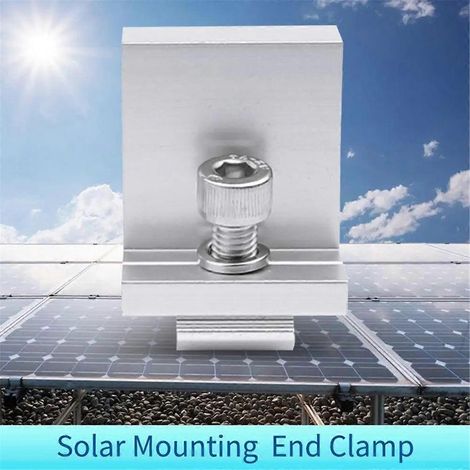 10 supports photovoltaïques solaires en alliage d'aluminium avec pince C-- (1/5)