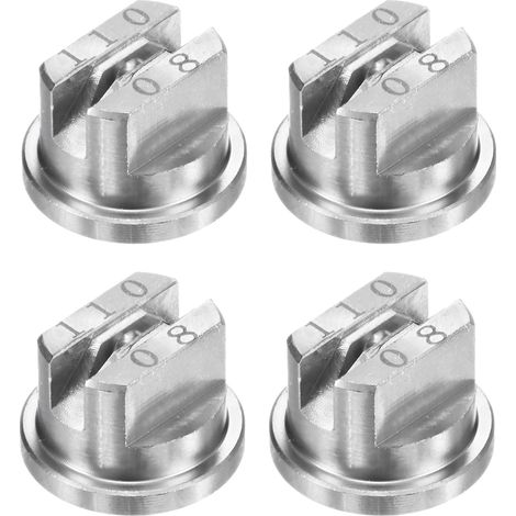 4 Pcs Buse de Pulvérisation à Jet Plat 110 Degré 1.8mm Argenté Embouts de Buse de Pulvérisation, en Acier Inoxydable, Orifice pour Buses de Pulvérisation de Drones Agricoles (1/5)