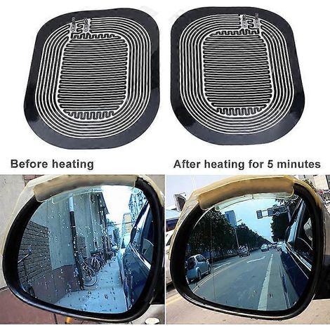 Coussin chauffant universel pour rétroviseur latéral de voiture 12 V CC, désembueur et chauffage rapide. (1/4)