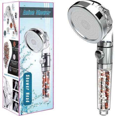 Pommeau Douche Haute Pression Pomme de Douche Anti Calcaire Filtrant,Douchette Économie d'Eau Universelle de Massage De Douche Convient à Salle De Bain(pomme de douche simple) (1/5)