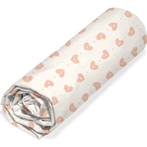 Drap housse enfant imprimé 90x190 cm microfibre FEERIQUE blanc (1/5)