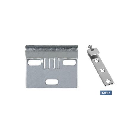 SET COLGADOR DE ARMARIO ZINCADO 60 MM