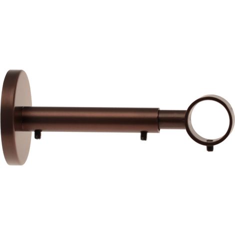 Support mural à œil réglable – Métal nickel brun – Longueur réglable 10-14 cm – Fixation murale pour rideaux et voilages – Ateliers 28