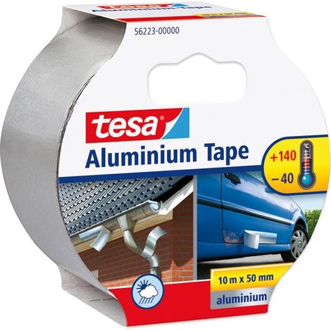 2 Nastri di Alluminio Universali Tesa 50 Micron 10m X 50mm Con Protezione