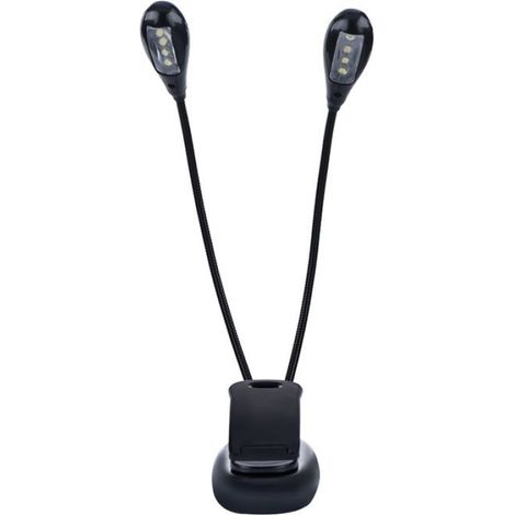 Lampe à clipser Clip sur pupitre de lecture de livre Mini lampe LED à double bras réglable animalerie correction 8 lumières (1/5)