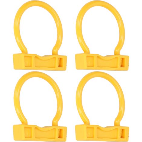 4 pièces anneau nasal bovin nylon jaune haute élasticité léger ferme vache nez bague