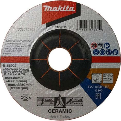 Makita B-66927 125mm Ceramic Grain Cutting Disc