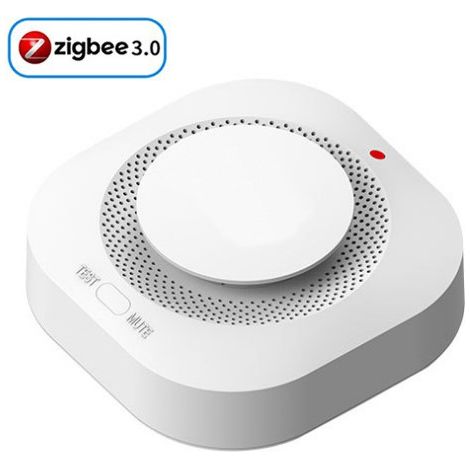 Détecteur de fumée Zigbee 3V, capteur de fumée sans fil, détection intelligente à 360°, alarme sonore et lumineuse, adapté aux hôtels (1/5)