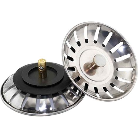 Pack - Kitchen Sink Strainer, Stainless Steel Sink Drain Strainer and Stopper Replacement for Kitchen Drains, for inner diameter 80-82mm (1/5)