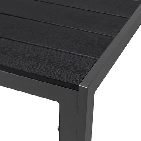 Alu Polywood Gartentisch anthrazit/schwarz 160x90x74cm-D726867-MC372232