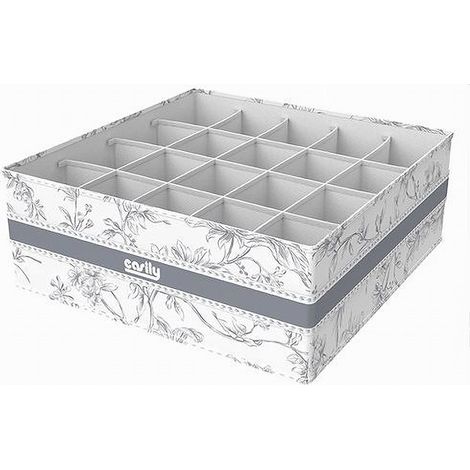 TRADE SHOP - Organizer Per Armadio 20 Scomparti Scatola Salvaspazio 32x32x12cm Fantasia 87333 -