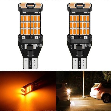 Lot de 2 ampoules LED T15 Canbus pour feux de recul de voiture, compatibles avec Toyota C-HR, Corolla, Rav4, Yaris, Avensis, Camry C-HR, Auris, Hilux 921 W16W