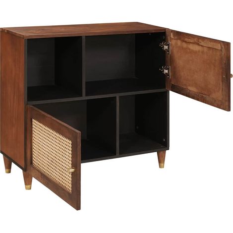 Buffet Meuble de rangement Marron 80 x 33,5 x 75 cm Bois de mangue massif (1/5)