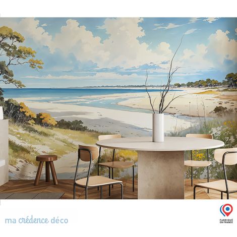Papier peint : Plage et bretagne, Aquarelle - Intissé - 200 cm - 280 cm (1/5)