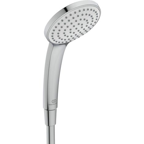 Ideal Standard Alero doccetta monofunzione, soffione doccia a risparmio idrico, design moderno, ugelli EasyClean, filettatura standard G1/2 per un facile montaggio – Cromo (1/4)