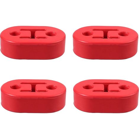 4-teilige universelle Gummihalterungen für die Autoauspuffhalterung, strapazierfähig, stoßdämpfend, 2 Löcher, 12 mm Auspuffrohraufhänger für die meisten Autos, LKWs und Transporter (1/5)