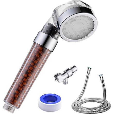 Cabezal de ducha, filtro de agua, con LED, ahorro de agua, multicolor (1/5)