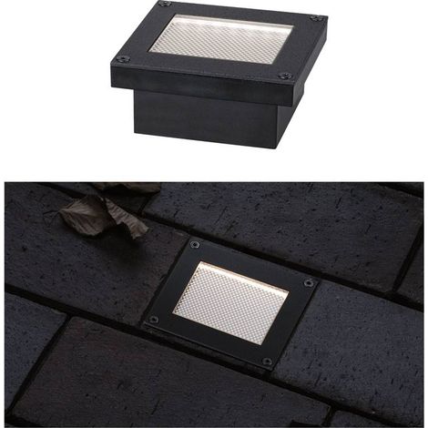 Paulmann LED Solar-Bodeneinbauleuchte Domenic schwarz 8 x 8 cm LED Solar-Bodeneinbauleuchte (1/5)