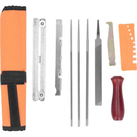 Jeu de 10 limes pour affûtage de chaîne de tronçonneuse, outils d'entretien pour jardin et bricolage (1/5)