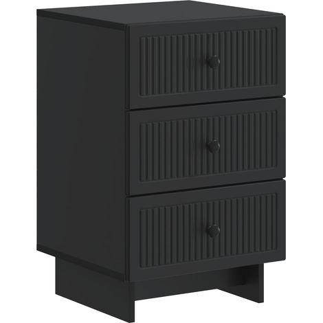 Bedside Cabinet Black 43 x 41 x 66.5 cm Engineered Wood vidaXL