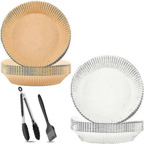Sacs de cuisson pour friteuse à air chaud. 100/150 pièces. en papier sulfurisé jetable. antiadhésifs. (1/4)