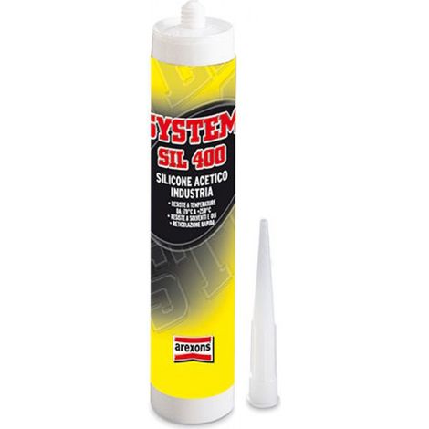 SILICONE ALTA TEMPERATURA SIL 400 ML 310 NERO SYSTEM AREXONS